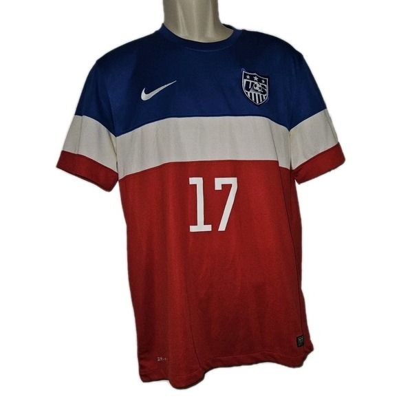 Nike‎ 2014 Soccer USA Jozy Altidore 17 World Cup Away Jersey Bomb PopMens M